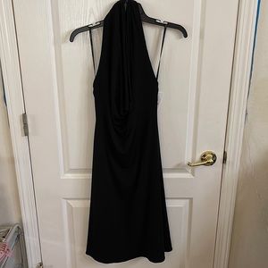 NWT CALVIN KLEIN backless black dress